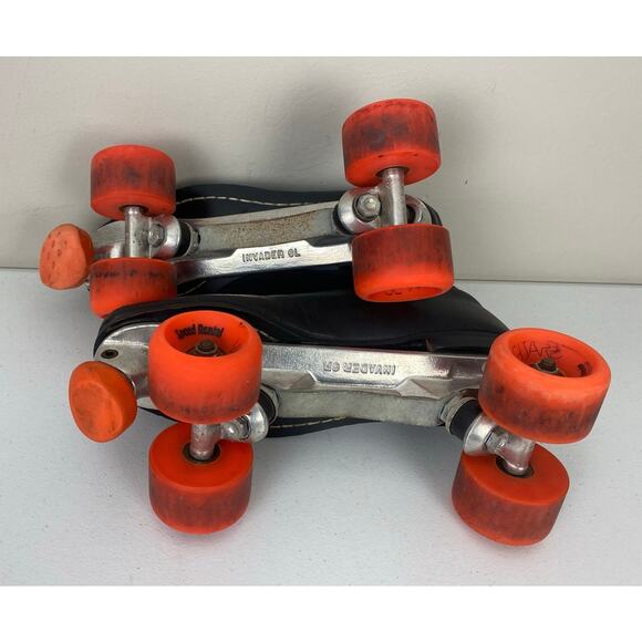 VTG Riedell USA Quad leather speed roller skates Vanguard wheels Invader plate 9 - Picture 7 of 7